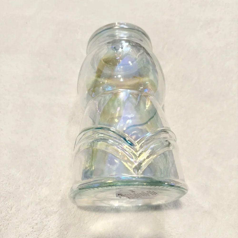 Iridescent Clear Gumball Machine Glass Jar